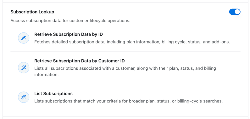 Data Access MCP server subscription lookup toolset