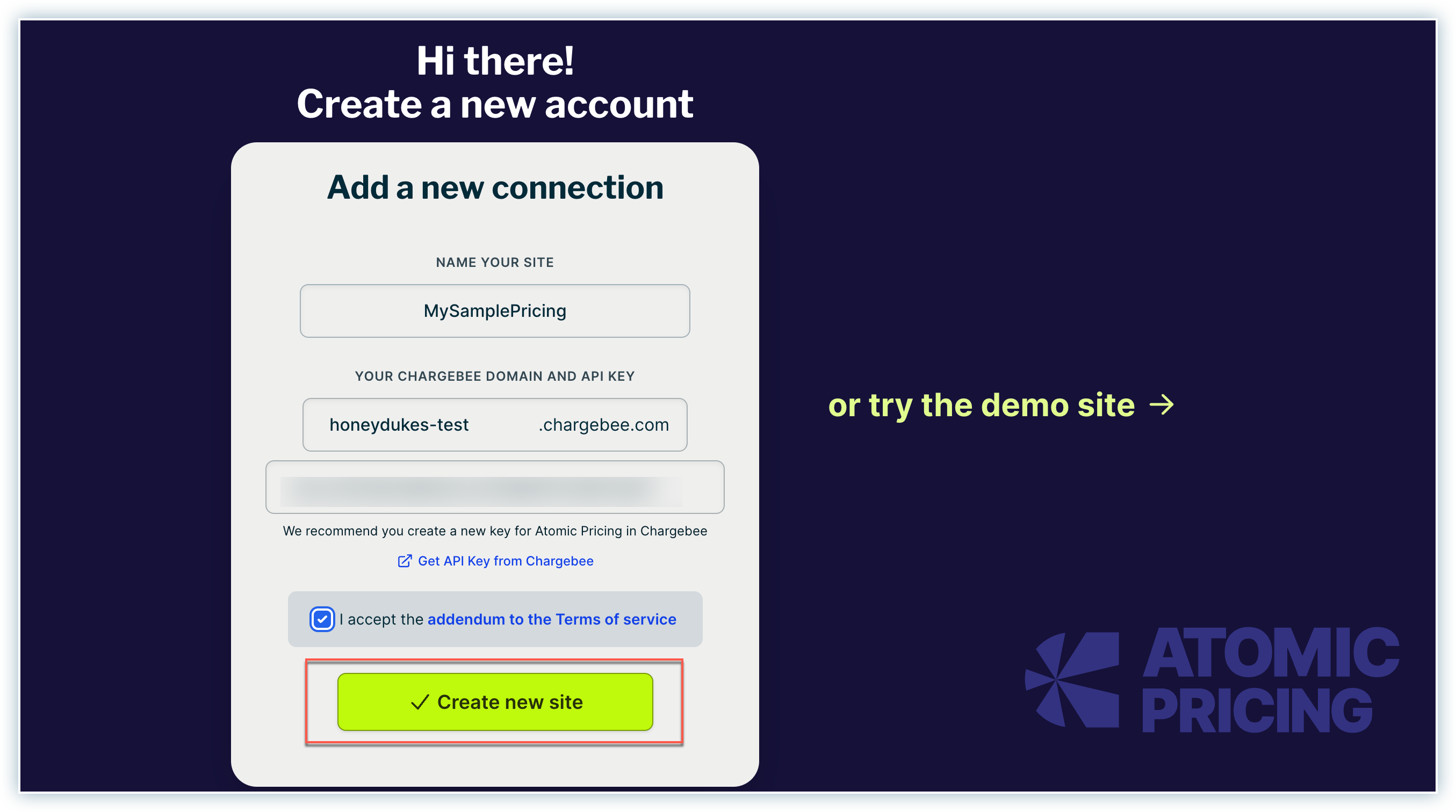 Pricing Tables Connection