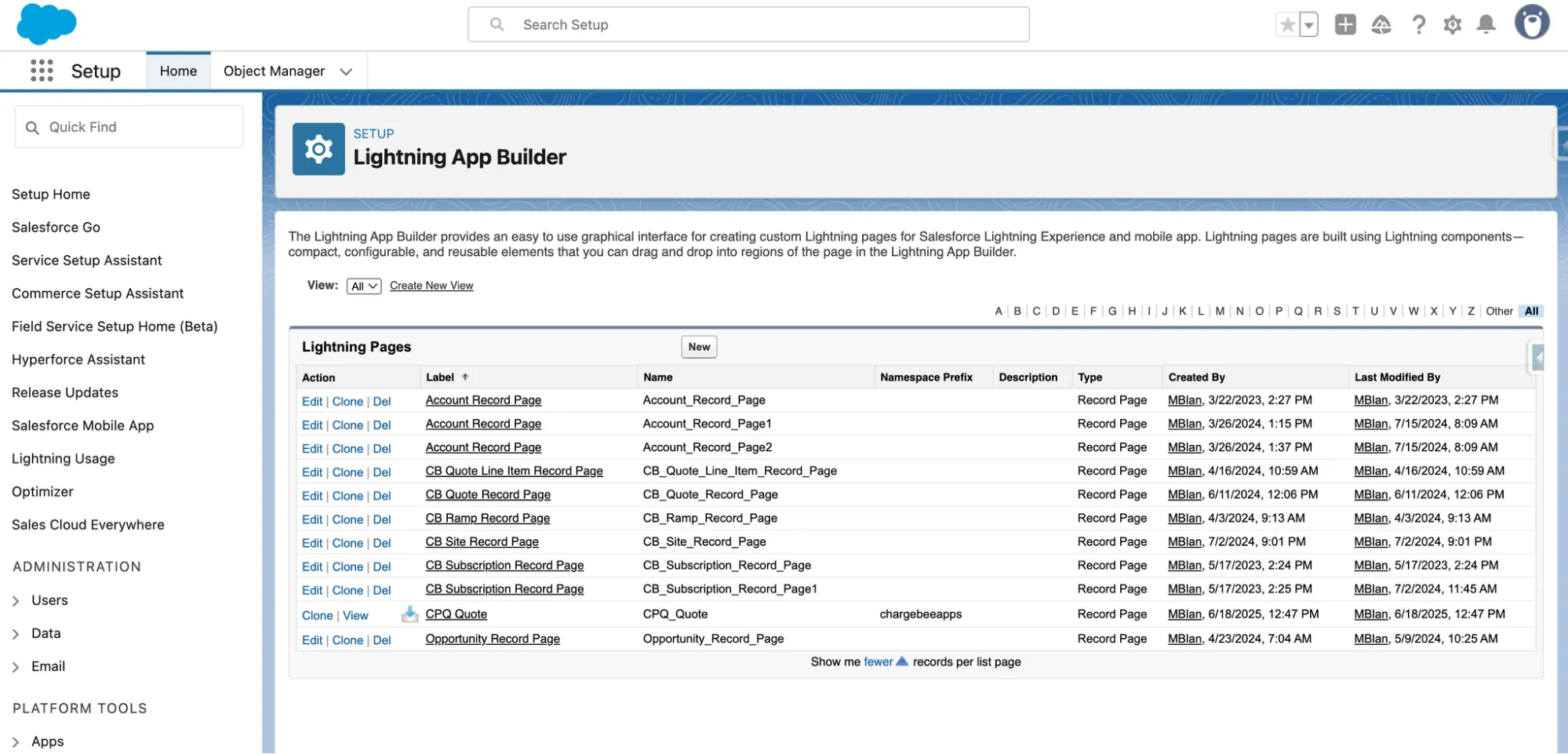 View and Activate options for CPQ Quote page