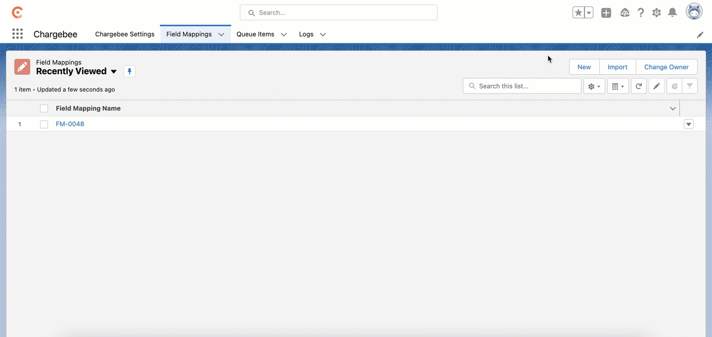 Field mapping configuration