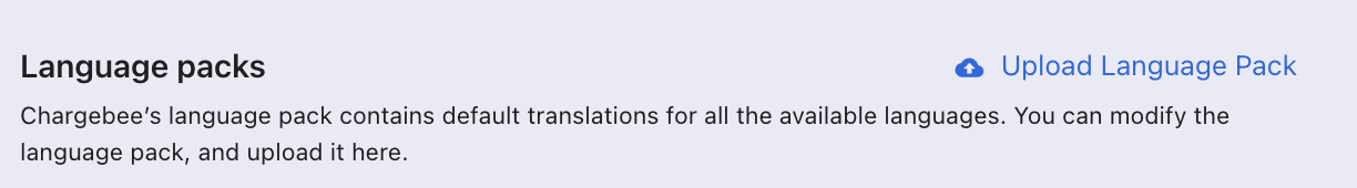 Upload language pack