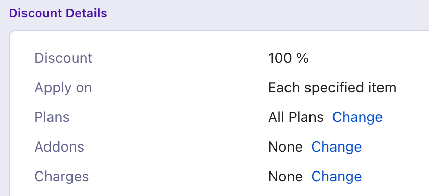 Coupon creation page with Apply on field set to Each specified item