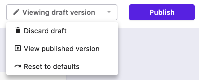 Email notification draft state