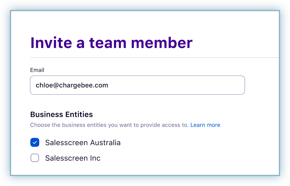 Entity selection for invitee