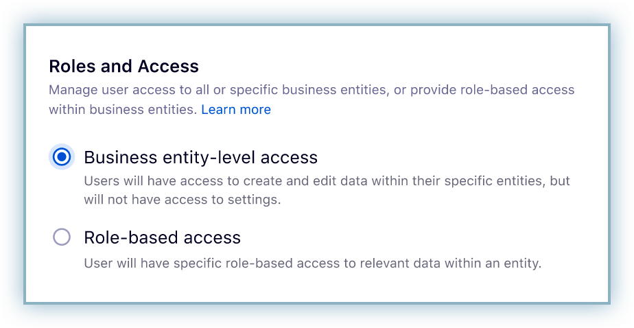 Roles and Access assignment