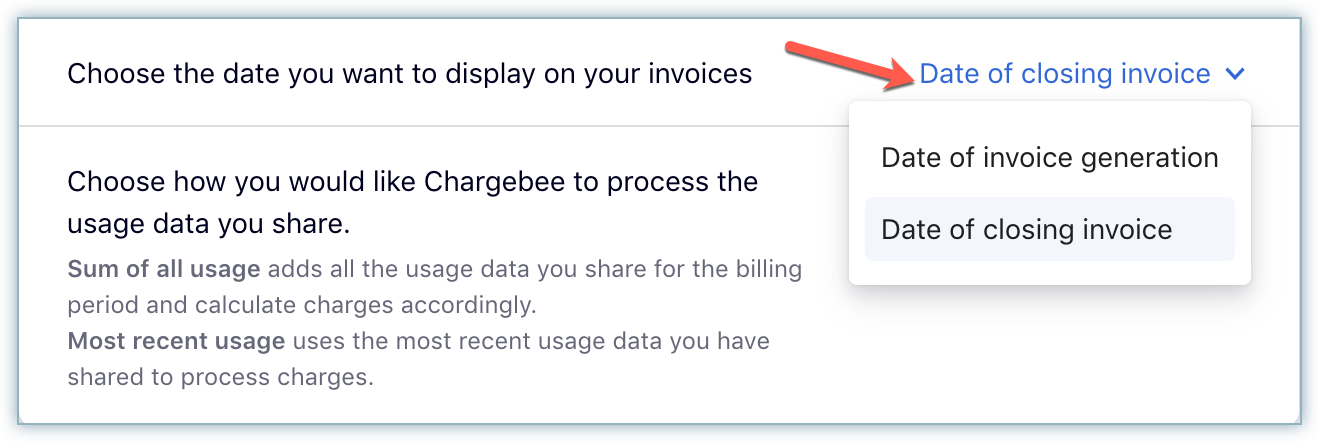 Invoice date display options